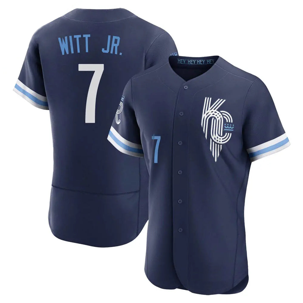 TRASK KC.Royals #7 Bobby Witt Jr. Player Navy City Connect Limited Elite Home Stitched Jerseys