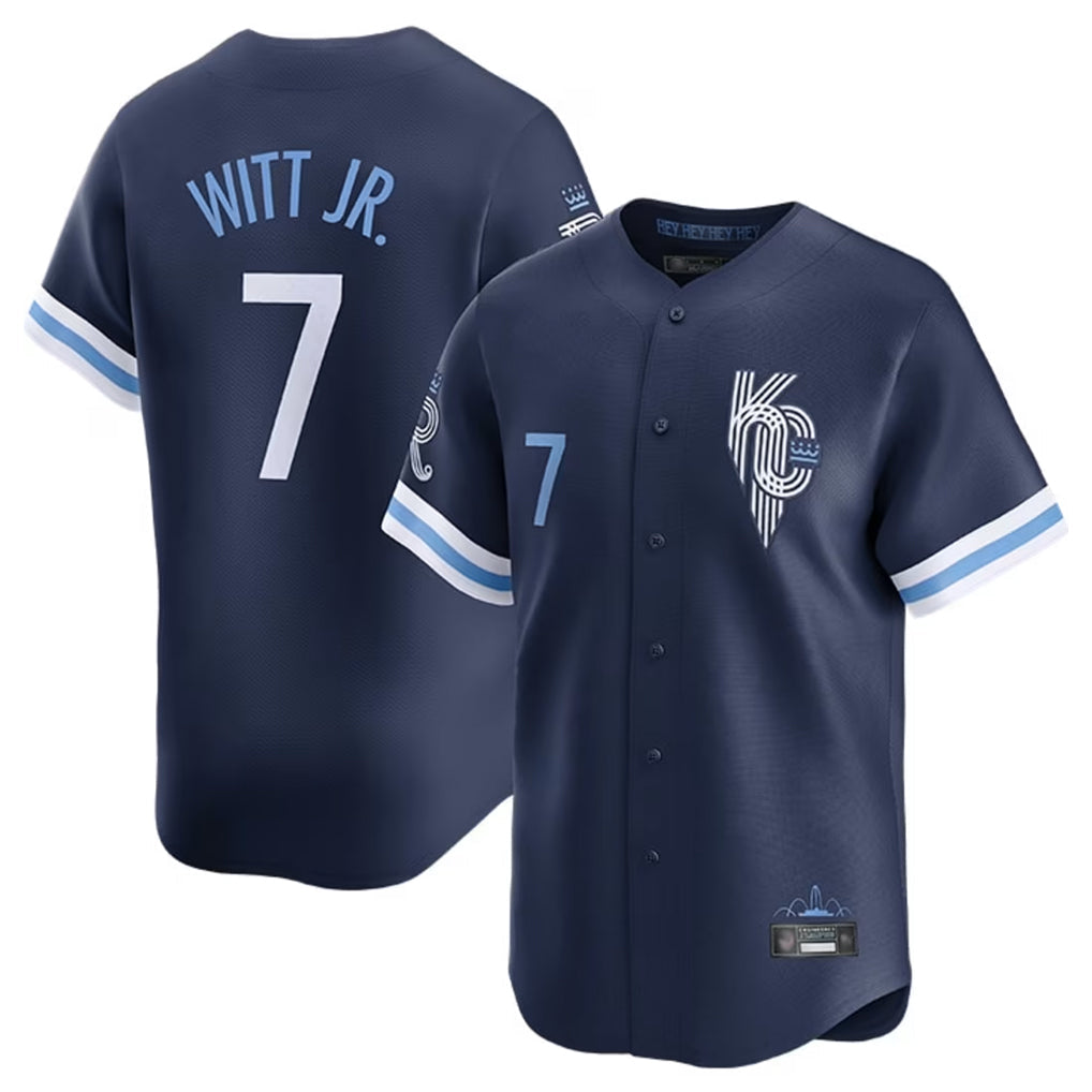 TRASK KC.Royals #7 Bobby Witt Jr. Player Navy City Connect Limited Home Stitched Jerseys