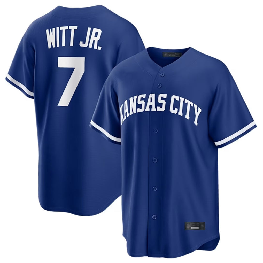 TRASK KC.Royals #7 Bobby Witt Jr. Player Royal Game Home Stitched Jerseys