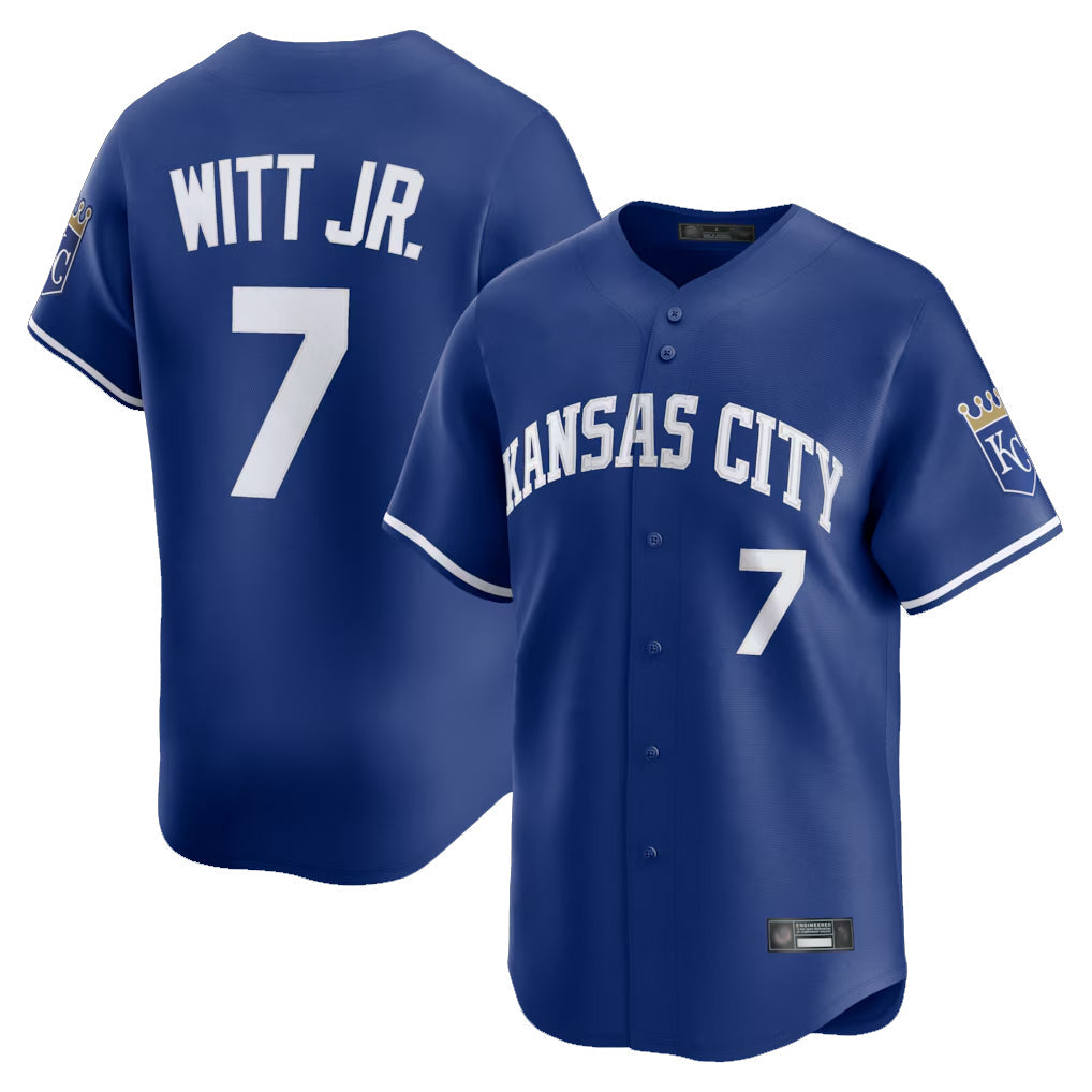 TRASK KC.Royals #7 Bobby Witt Jr. Player Royal Limited Home Stitched Jerseys