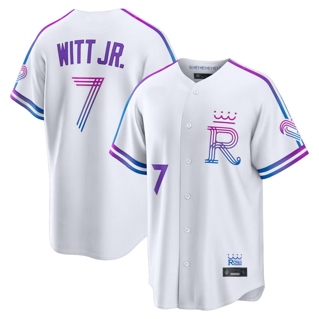TRASK KC.Royals #7 Bobby Witt Jr. Player White 2026 City Connect Limited Home Stitched Jerseys