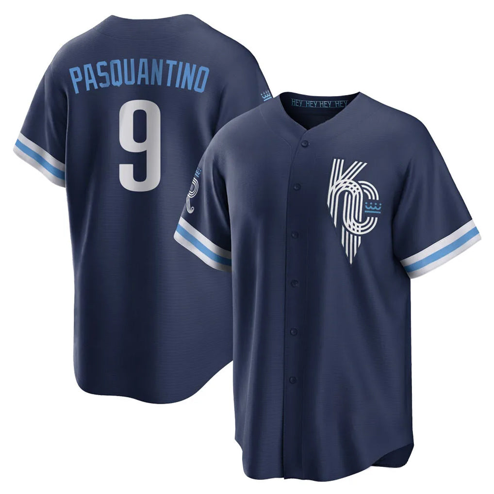 TRASK KC.Royals #9 Vinnie Pasquantino Player Navy City Connect Home Game Stitched Jerseys