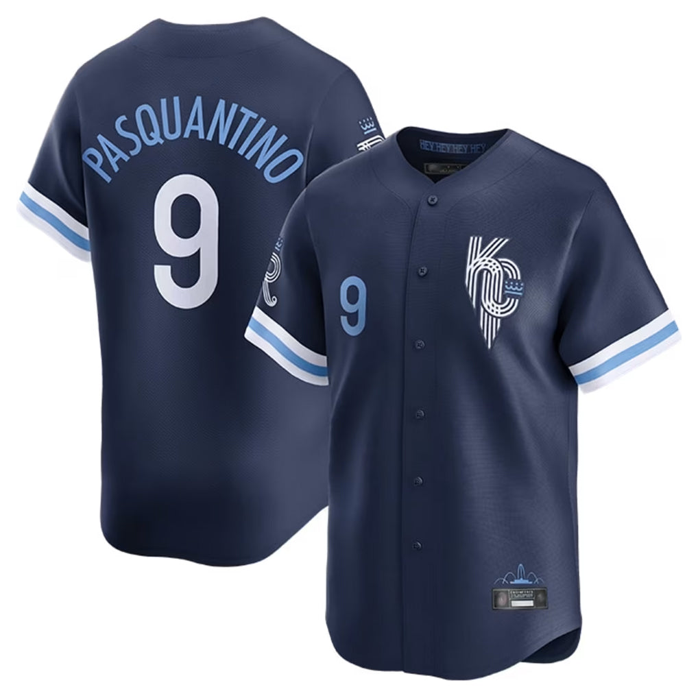 TRASK KC.Royals #9 Vinnie Pasquantino Player Navy City Connect Limited Home Stitched Jerseys