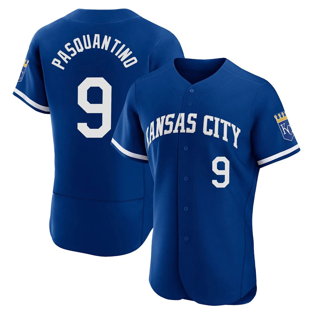 TRASK KC.Royals #9 Vinnie Pasquantino Player Royal City Connect Limited Elite Home Game Stitched Jerseys