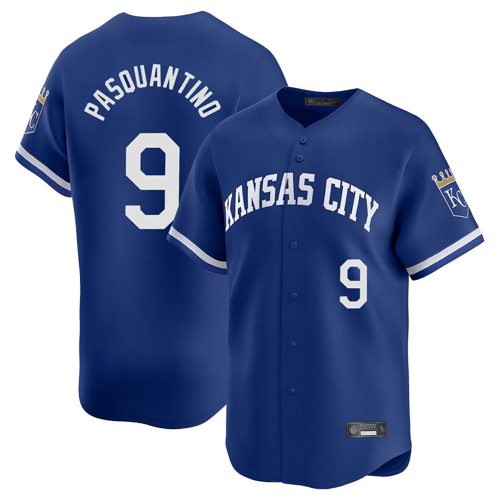 TRASK KC.Royals #9 Vinnie Pasquantino Player Royal City Connect Limited Home Game Stitched Jerseys