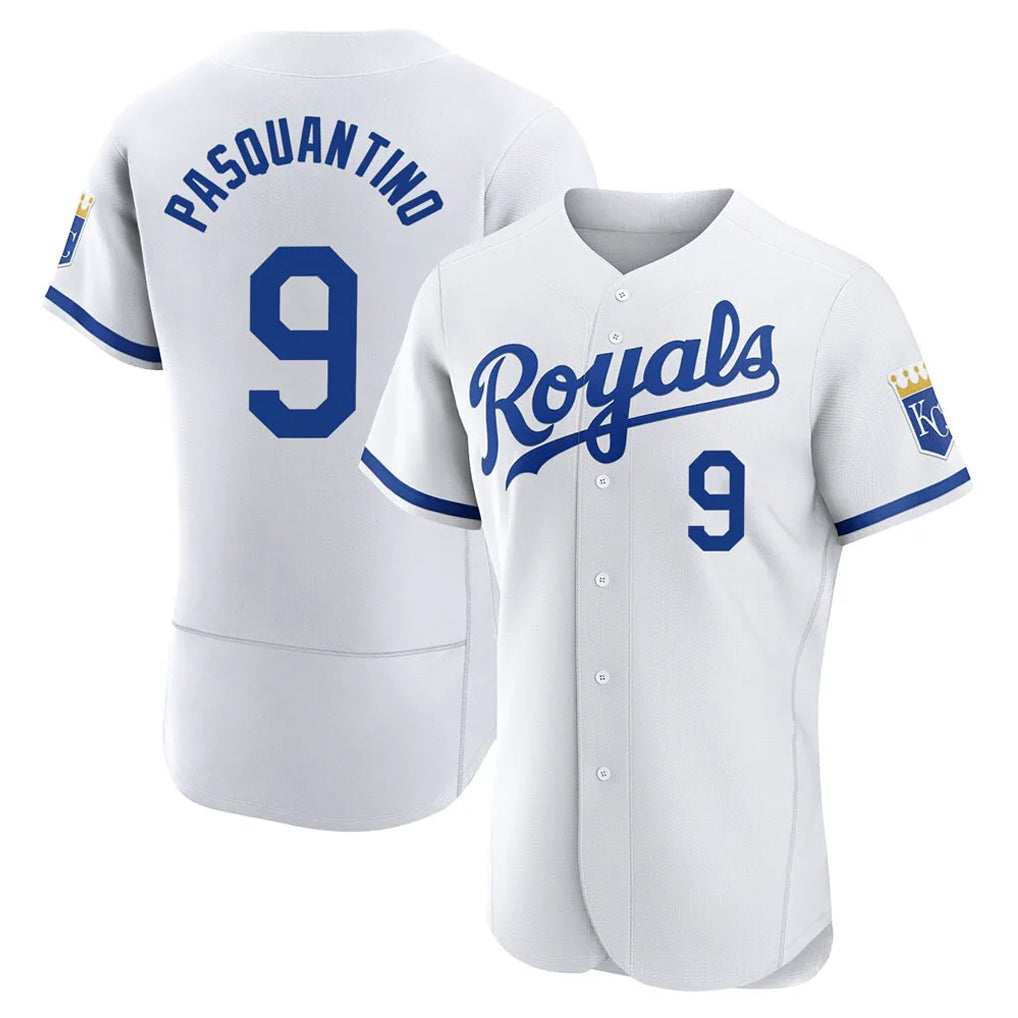 TRASK KC.Royals #9 Vinnie Pasquantino Player White Limited Elite Home Game Stitched Jerseys