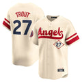 TRASK LA.Angels #27 Mike Trout Player Cream City Connect Limited Home Stitched Jerseys