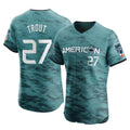 TRASK LA.Angels #27 Mike Trout Player Teal Elite American League Game Vapor Premier All-Star Stitched Jerseys