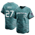 TRASK LA.Angels #27 Mike Trout Player Teal Limited American League Game Vapor Premier All-Star Stitched Jerseys