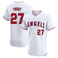 TRASK LA.Angels #27 Mike Trout Player White Limited Elite Stitched Home Jerseys