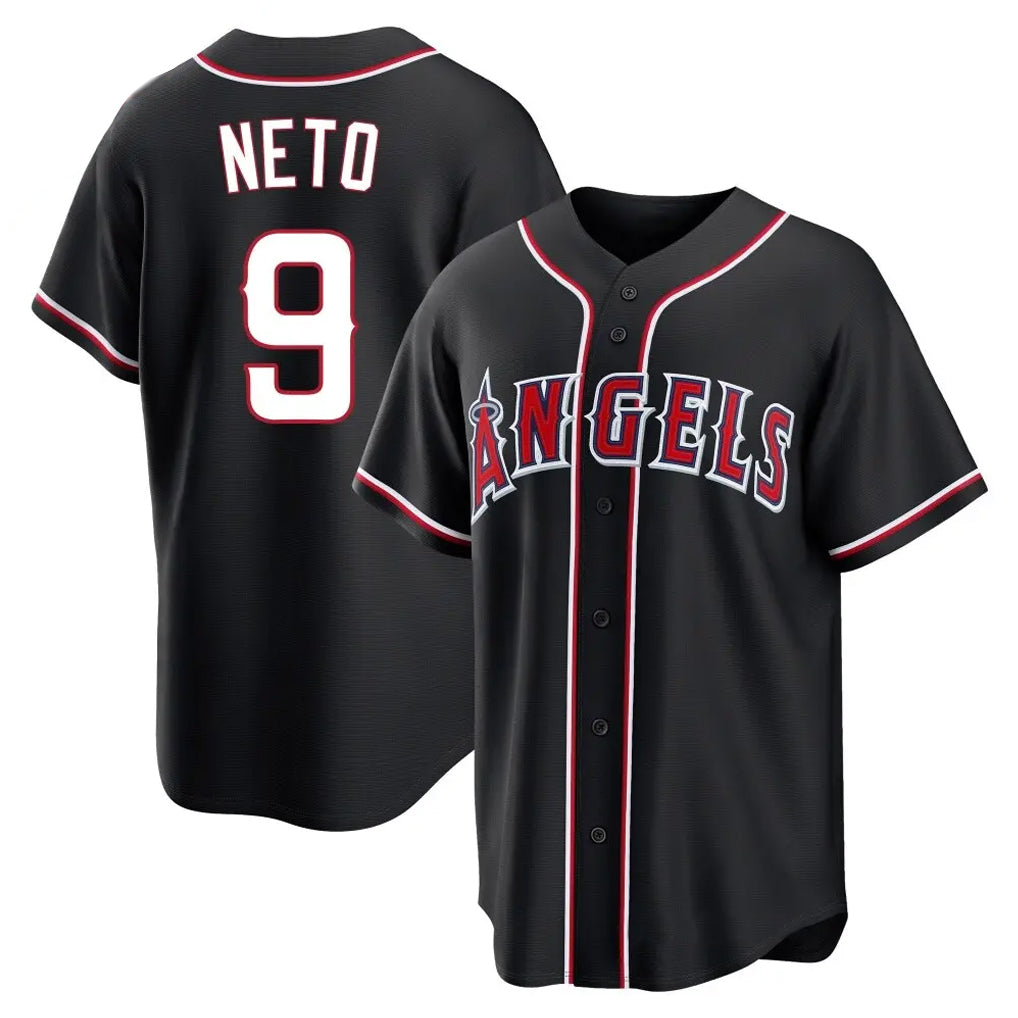 TRASK LA.Angels #9 Zach Neto Player Black Fashion Out Home Game Stitched Jerseys