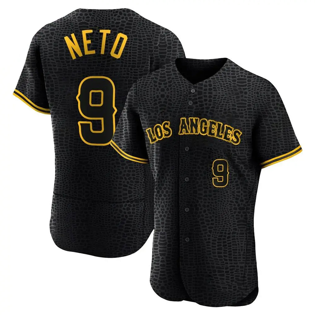 TRASK LA.Angels #9 Zach Neto Player Black Snake Skin City Limited Elite Home Stitched Jerseys