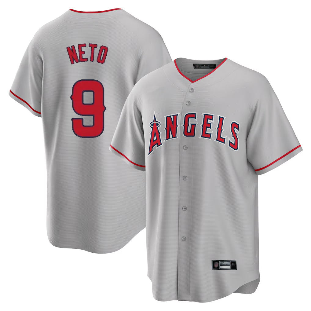 TRASK LA.Angels #9 Zach Neto Player Gray Home Game Stitched Jerseys