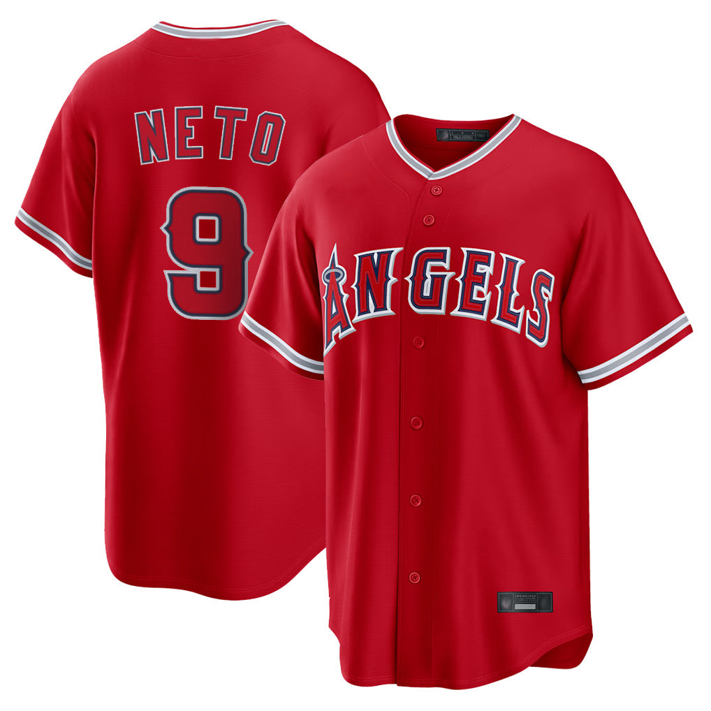 TRASK LA.Angels #9 Zach Neto Player Red Home Game Stitched Jerseys