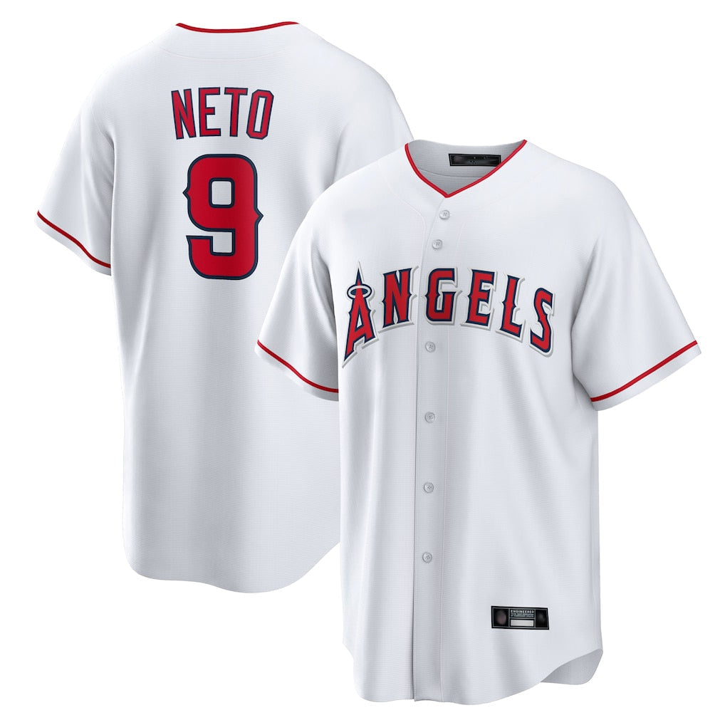 TRASK LA.Angels #9 Zach Neto Player White Home Game Stitched Jerseys