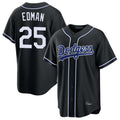 TRASK LA.Dodgers #25 Tommy Edman Player Black Carbon Limited Home Stitched Jerseys
