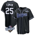 TRASK LA.Dodgers #25 Tommy Edman Player Black World Series Carbon Limited Home Stitched Jerseys