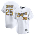 TRASK LA.Dodgers #25 Tommy Edman Player Gold Collection Limited Home Stitched Jerseys