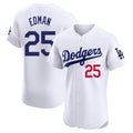 TRASK LA.Dodgers #25 Tommy Edman Player Gold White Limited Elite Home Stitched Jerseys