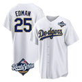 TRASK LA.Dodgers #25 Tommy Edman Player Gold White World Series 2026 Collection Stadium Game Stitched Jerseys