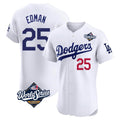 TRASK LA.Dodgers #25 Tommy Edman Player Gold White World Series Limited Elite Home Stitched Jerseys