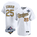TRASK LA.Dodgers #25 Tommy Edman Player Gold World Series Collection Limited Home Stitched Jerseys
