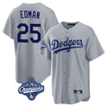 TRASK LA.Dodgers #25 Tommy Edman Player Gray World Series Meet Game Stitched Jerseys