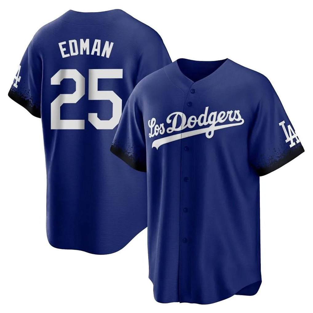 TRASK LA.Dodgers #25 Tommy Edman Player Royal City Connect Home Game Stitched Jerseys