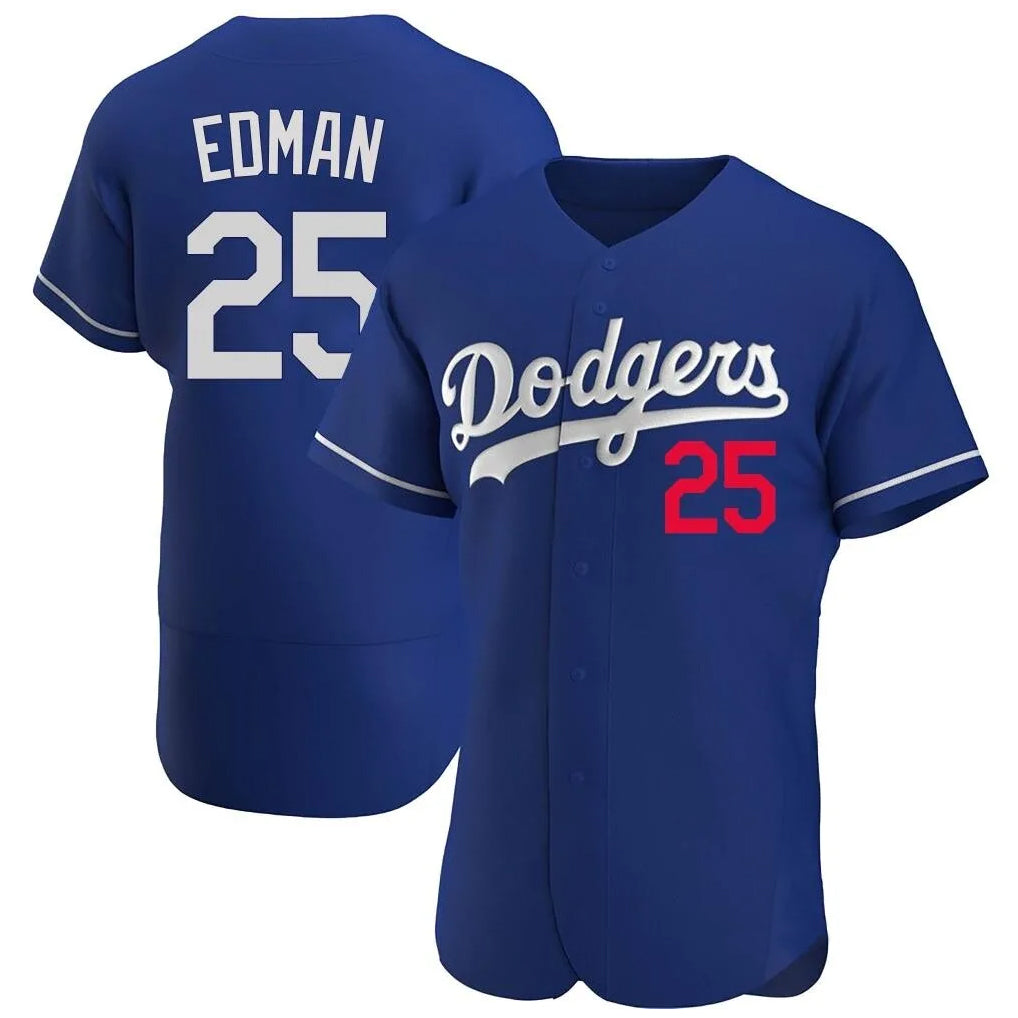 TRASK LA.Dodgers #25 Tommy Edman Player Royal Limited Elite Home Stitched Jerseys