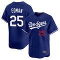 TRASK LA.Dodgers #25 Tommy Edman Player Royal Limited Home Stitched Jerseys