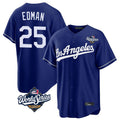 TRASK LA.Dodgers #25 Tommy Edman Player Royal World Series Game Stitched Jerseys