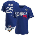 TRASK LA.Dodgers #25 Tommy Edman Player Royal World Series Limited Elite Home Stitched Jerseys