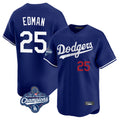TRASK LA.Dodgers #25 Tommy Edman Player Royal World Series Meet Limited Home Stitched Jerseys