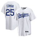 TRASK LA.Dodgers #25 Tommy Edman Player White Game Home Stitched Jerseys
