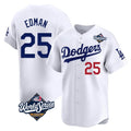 TRASK LA.Dodgers #25 Tommy Edman Player White World Series Limited Home Stitched Jerseys