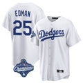TRASK LA.Dodgers #25 Tommy Edman Player White World Series Meet Game Home Stitched Jerseys