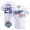 TRASK LA.Dodgers #25 Tommy Edman Player White World Series Meet Limited Home Stitched Jerseys