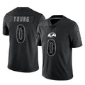 TRASK LA.Rams #0 Byron Young Player Black Limited Reflective Home Game Stitched Jerseys