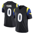 TRASK LA.Rams #0 Byron Young Player Black Midnight Rivalries Collection Limited Home Game Stitched Jerseys