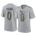 TRASK LA.Rams #0 Byron Young Player Gray Atmosphere Fashion Home Game Stitched Jerseys