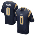 TRASK LA.Rams #0 Byron Young Player Navy Home Game Stitched Jerseys