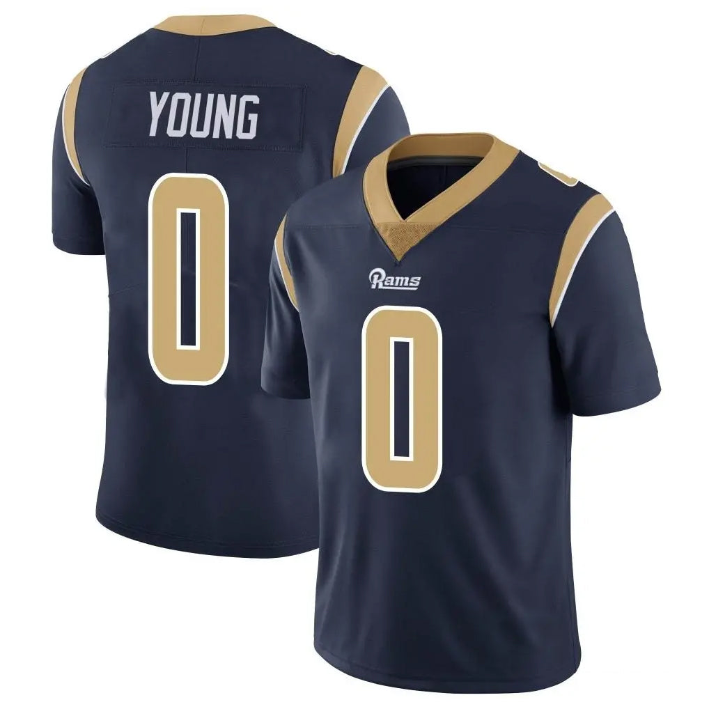 TRASK LA.Rams #0 Byron Young Player Navy Limited Vapor Untouchable Home Game Stitched Jerseys