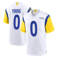 TRASK LA.Rams #0 Byron Young Player White Home Game Stitched Jerseys