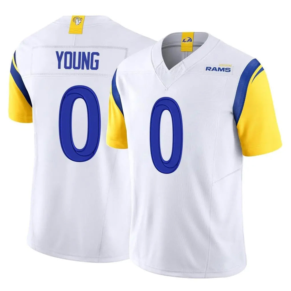 TRASK LA.Rams #0 Byron Young Player White Limited Vapor F.U.S.E. Home Game Stitched Jerseys