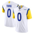 TRASK LA.Rams #0 Byron Young Player White Limited Vapor Untouchable Home Game Stitched Jerseys