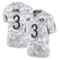 TRASK LA.Rams #3 Kam Curl Player Arctic Camo Salute To Service Limited Game Stitched Jerseys