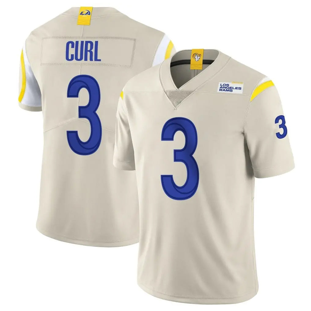 TRASK LA.Rams #3 Kam Curl Player Bone Limited Vapor Home Game Stitched Jerseys