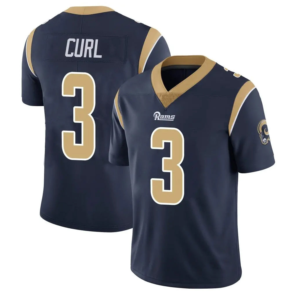 TRASK LA.Rams #3 Kam Curl Player Navy Limited Vapor Untouchable Home Game Stitched Jerseys