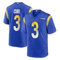 TRASK LA.Rams #3 Kam Curl Player Royal Home Game Stitched Jerseys