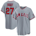 LA.Angels #27 Mike Trout 2026 All-Star Game Gray TRASK Replica Baseball Stitched Jerseys